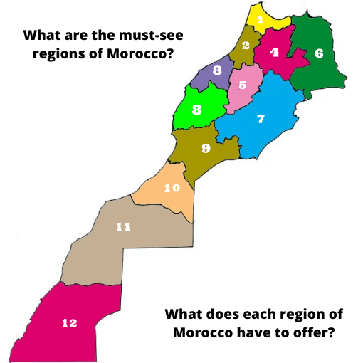 Morocco Political Regions 