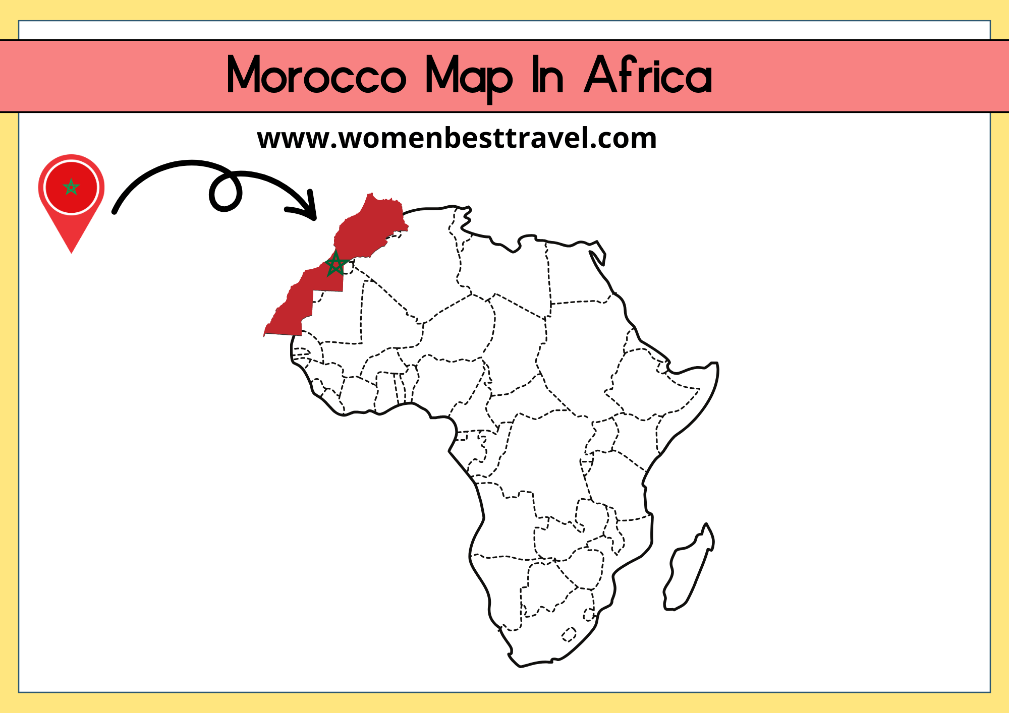 Morocco Map in Africa